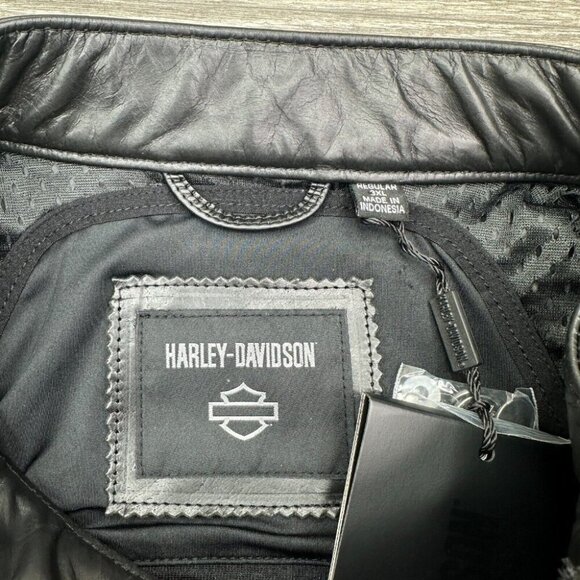 Harley Davidson Motorcycle Riding Jacket Leather Victory Lap Men's 3XL $500 New - Picture 2 of 16
